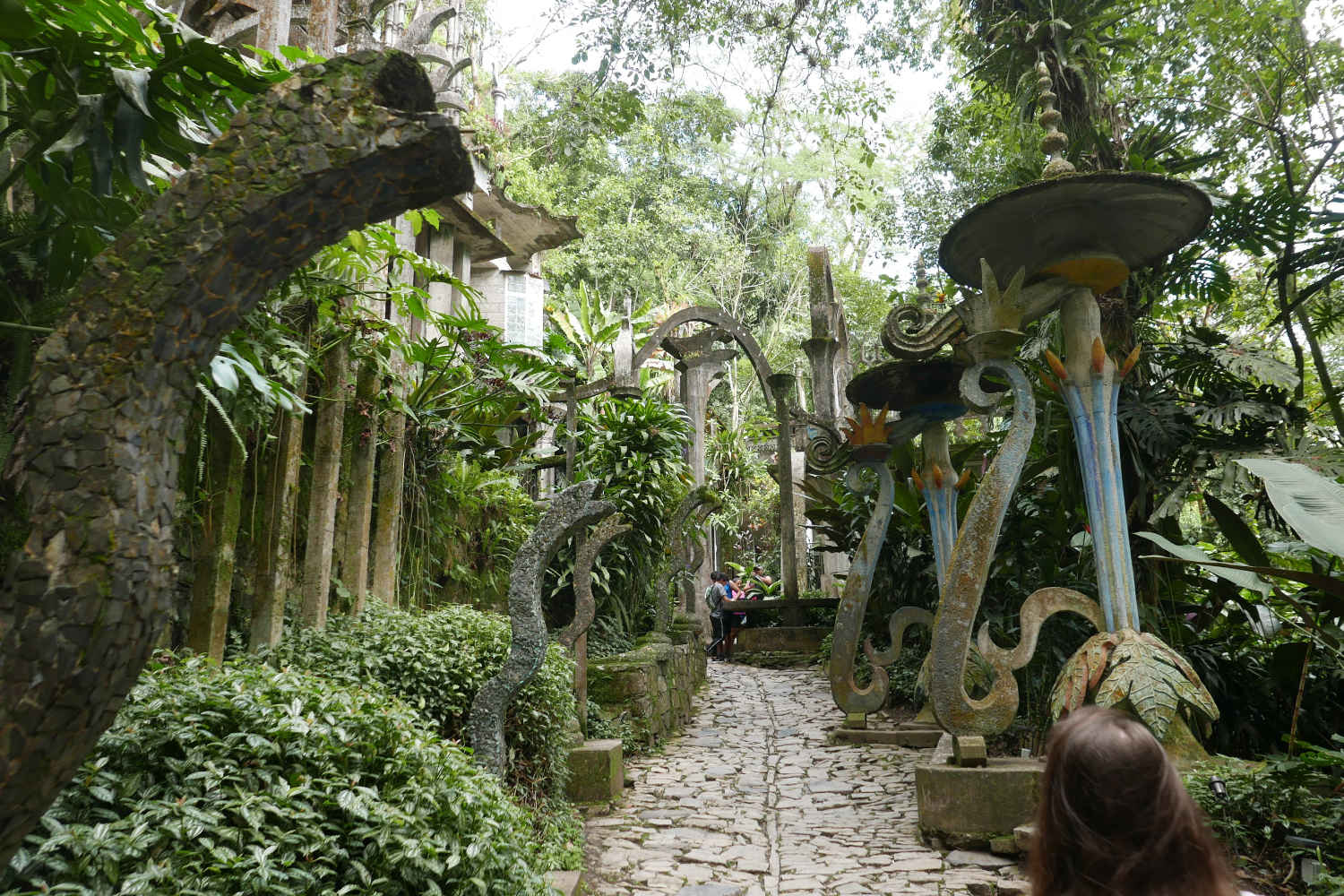 Entrance street in Las Pozas surrealist garden in Xilitla