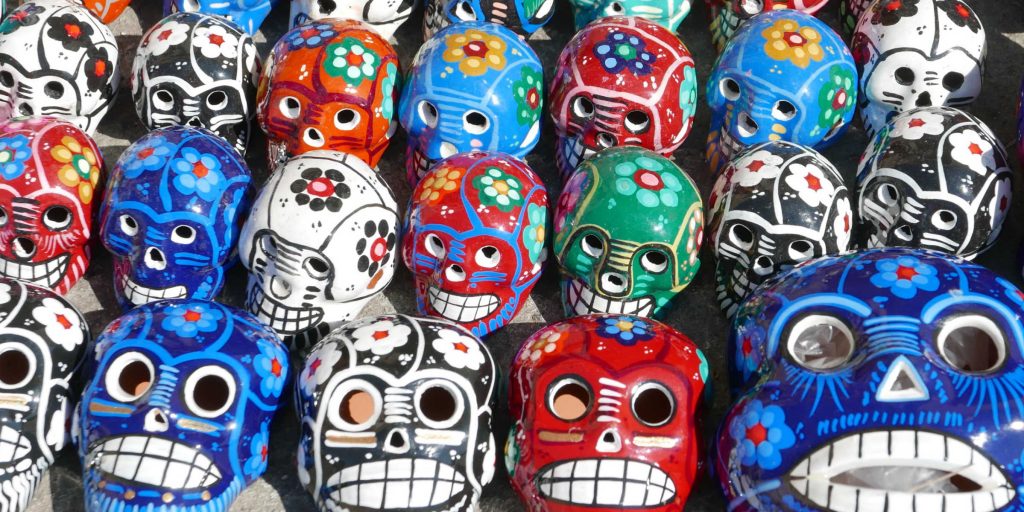 Souvenir skulls in Oaxaca