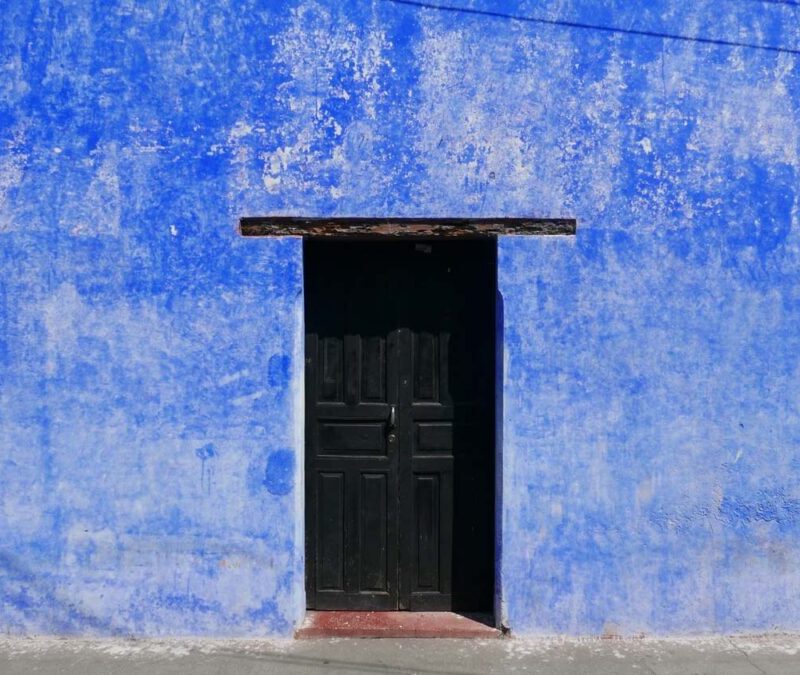 Blue house in Antigua Guatemala