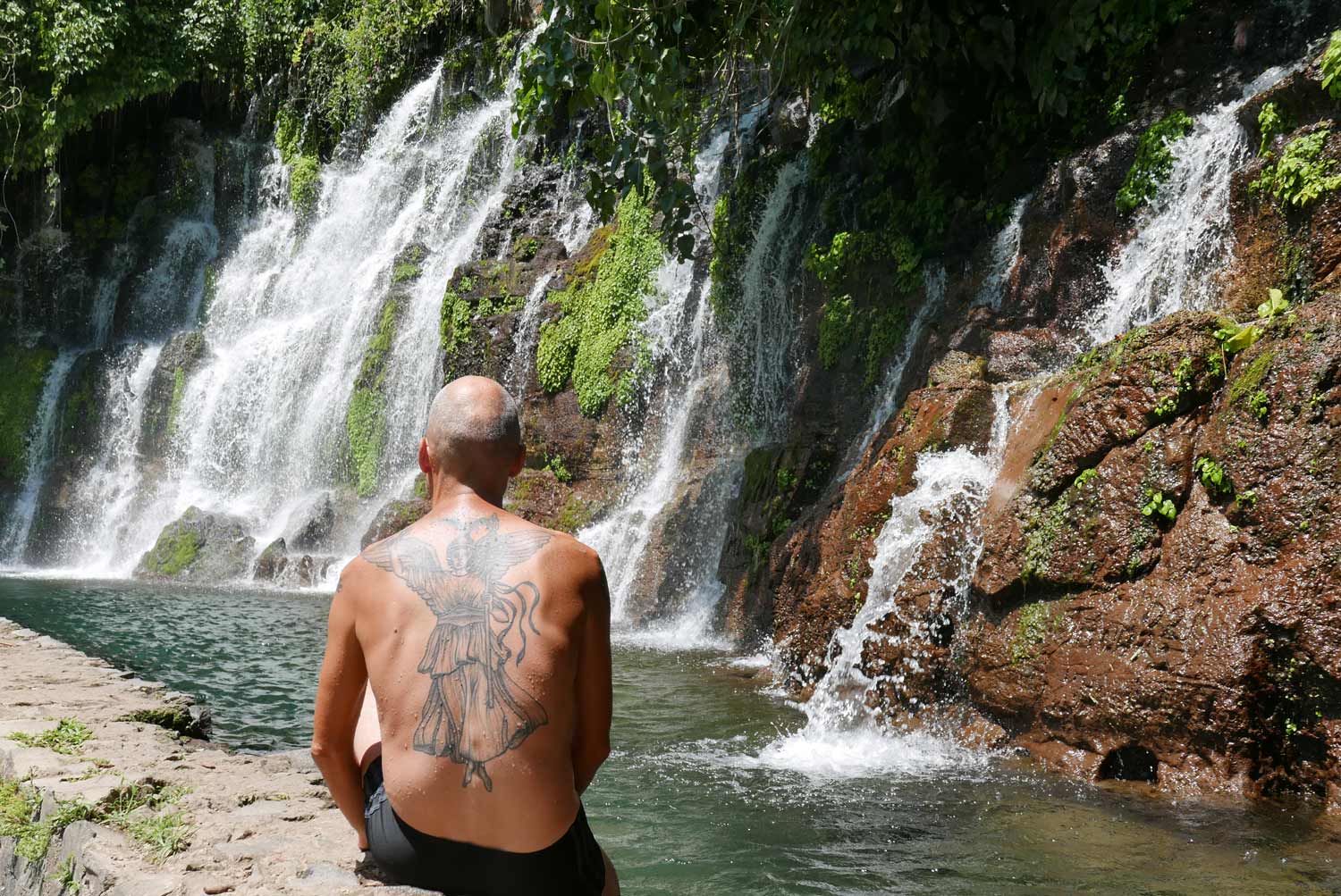 Yours truly in one of the Los Chorros waterfalls near Juayua, El Salvador