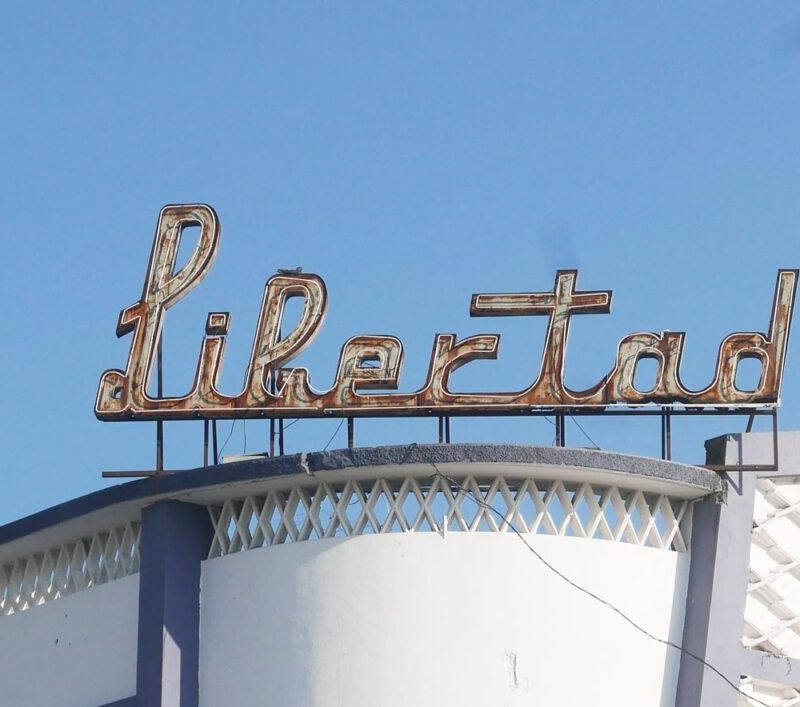 Libertad sign in San Salvador