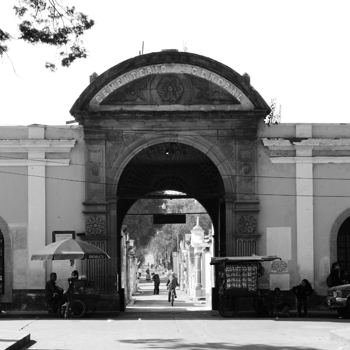 Entrance to the central cemetery of Xela