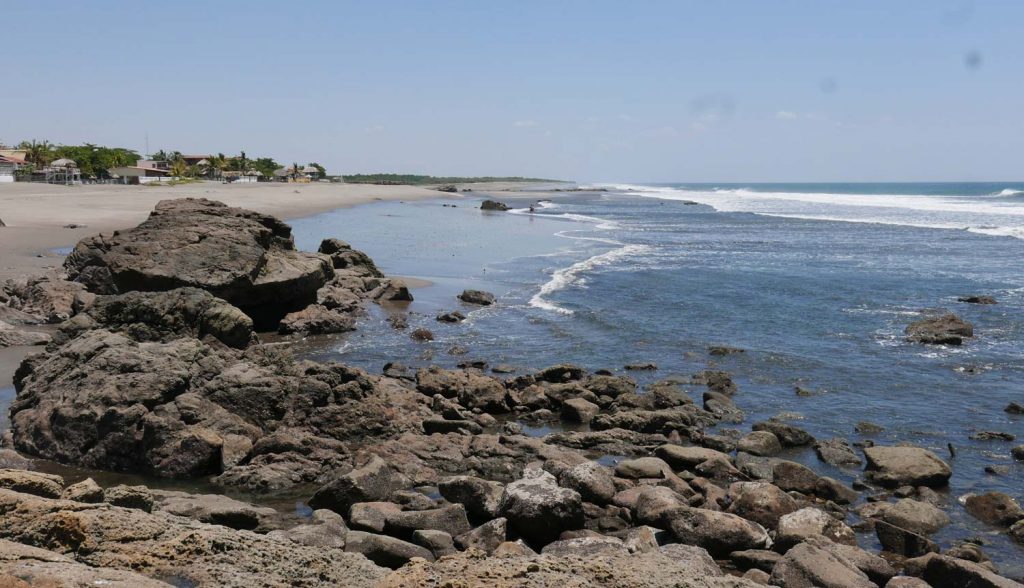View of Las Penitas beach, near Leon in Nicaragua
