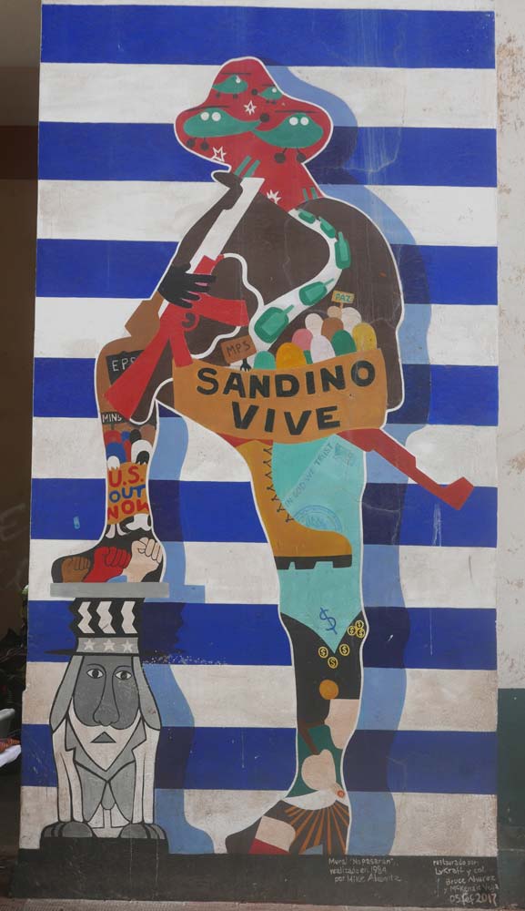 Sandino mural in Leon, Nicaragua