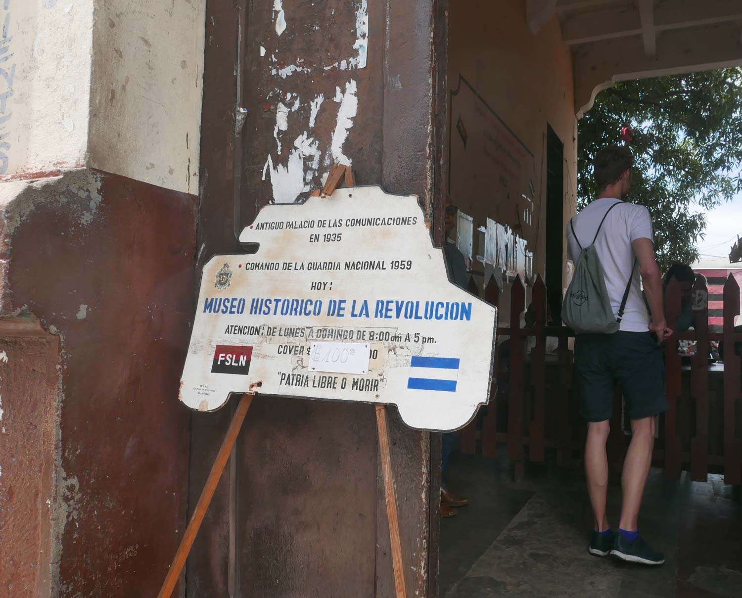 Entrance to Revolution museum in Leon, Nicaragua