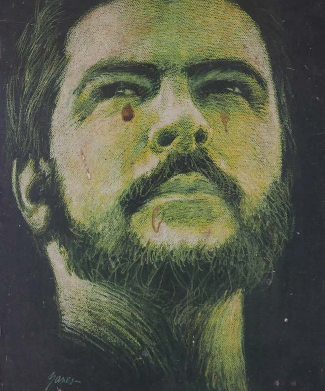 Painting of Sandinista in Revolution museum in Leon, Nicaragua