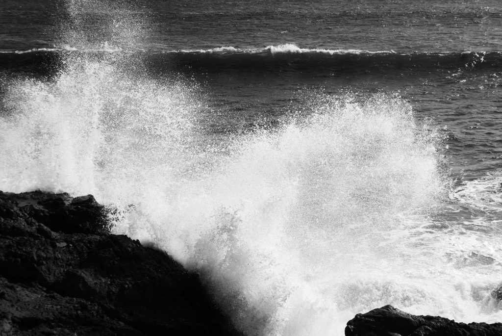 Waves crashing on Playa Ponelita