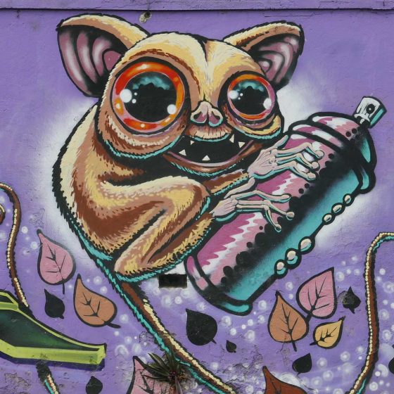Rocket Man. Street art in San Jose, Costa Rica