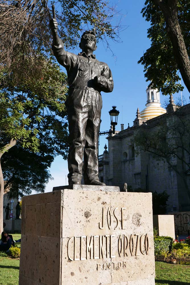 Statue for the painter Jose Clemente Orozco in Guadalajara