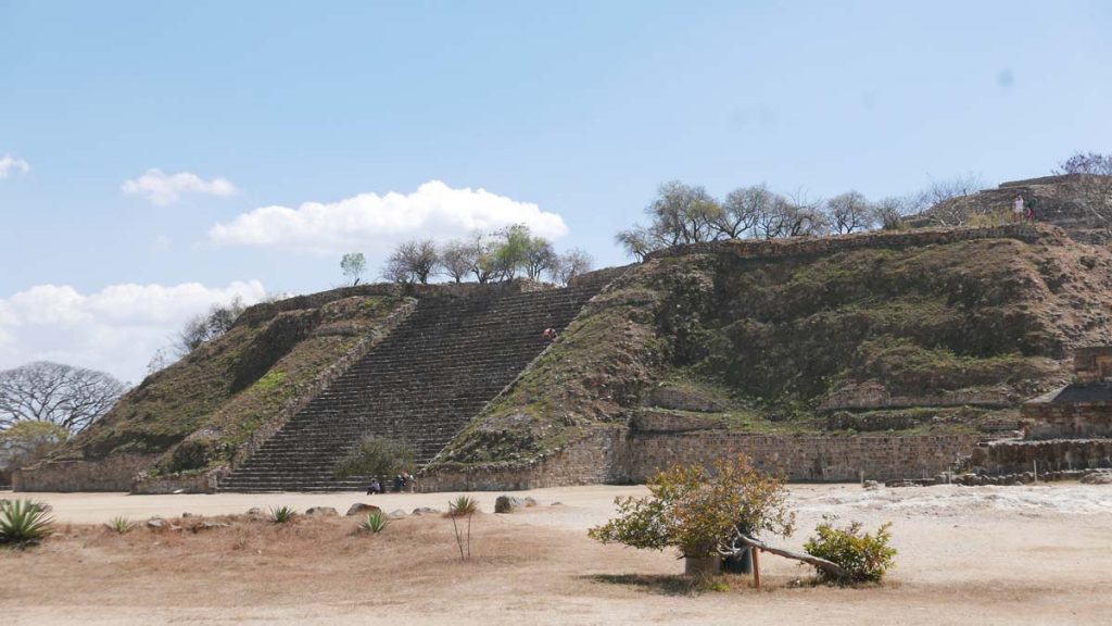 Main platform of the Monte Alban archaelogical ruins near Oaxaca in Mexico
