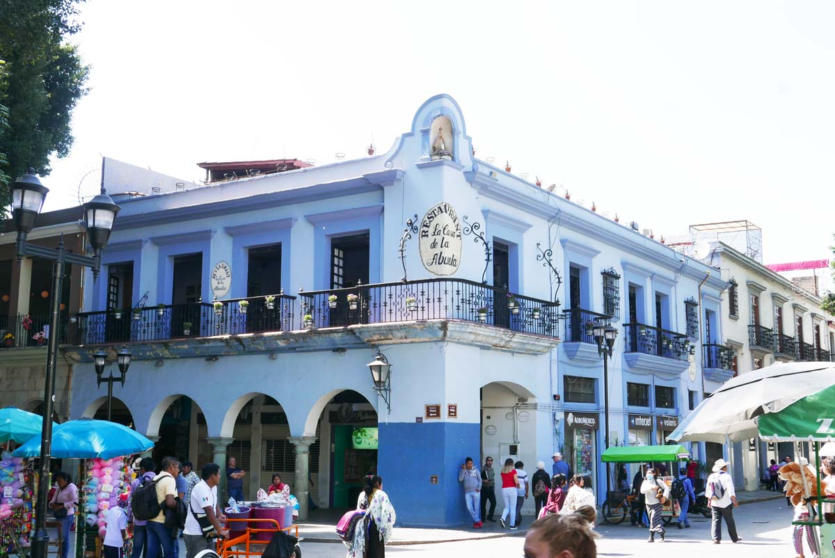 Hacienda at the zocalo central square in Oaxaca city