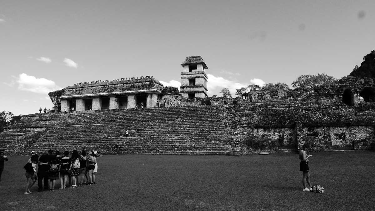 The Palace central complex in Palenque