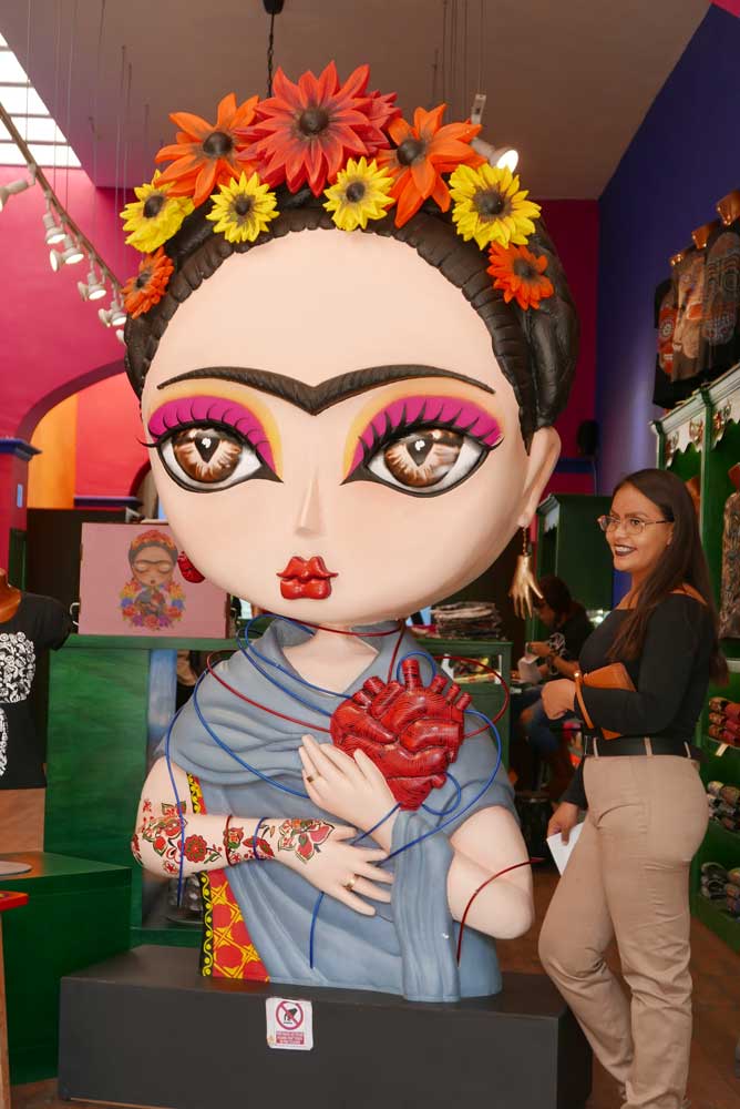 Statue of the ever-present Frida Kahlo, in the Tlaquepaque district of Guadalajara