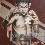 Street art in Cuenca: the boxer