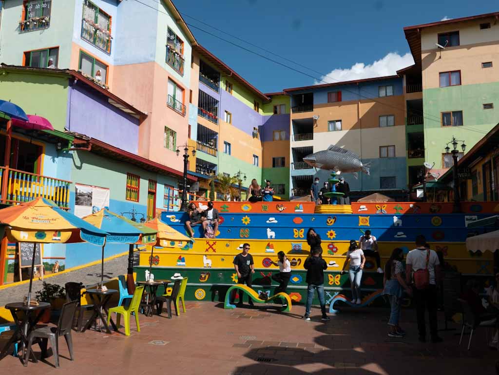Small square in shopping street Guatape