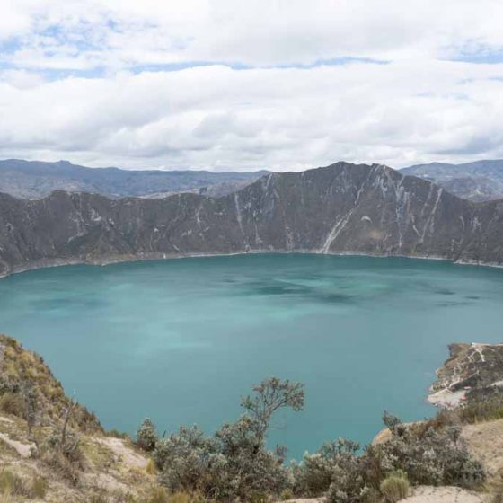 Panorama of lake Quilotoa