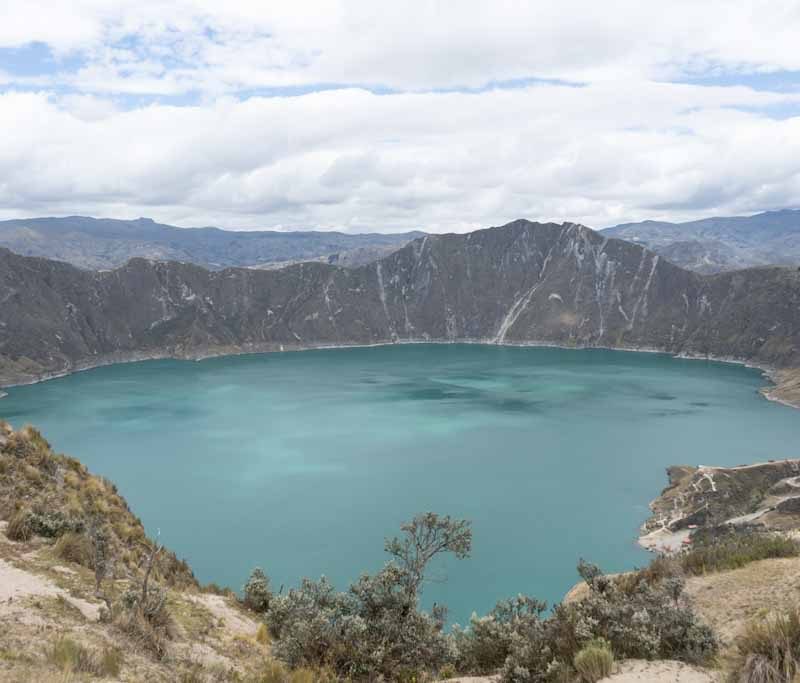 Panorama of lake Quilotoa