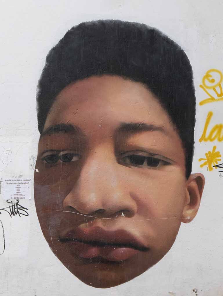 Bogota street art: black kid