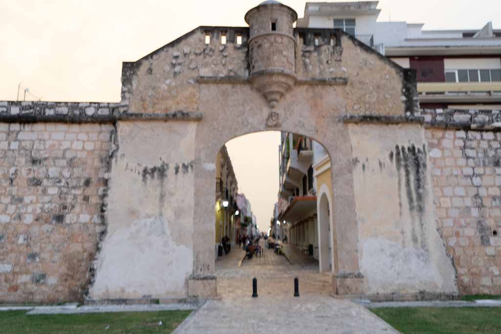 City wall gate in Campeche