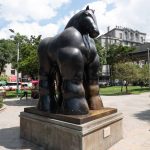 Horse sculpture by Botero
