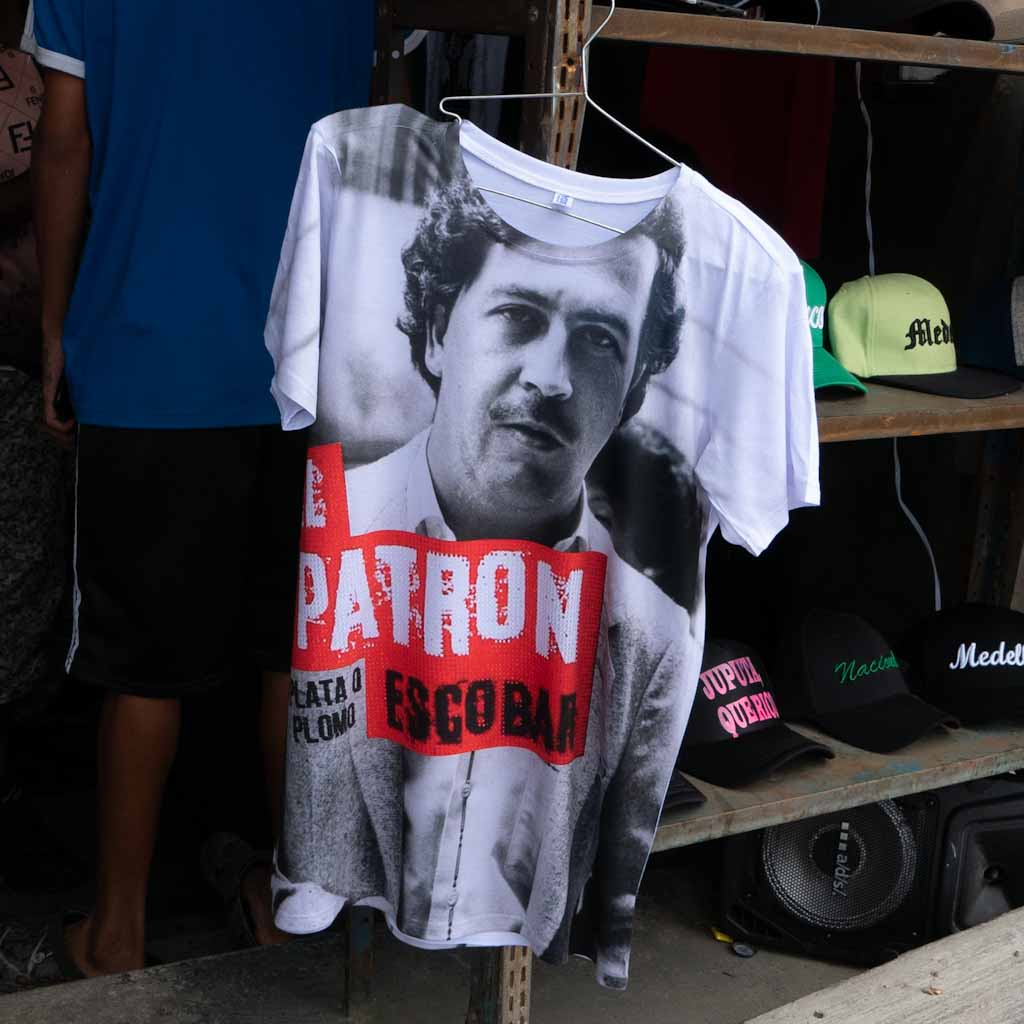 T-shirt of Pablo Escobar in Comuna 13